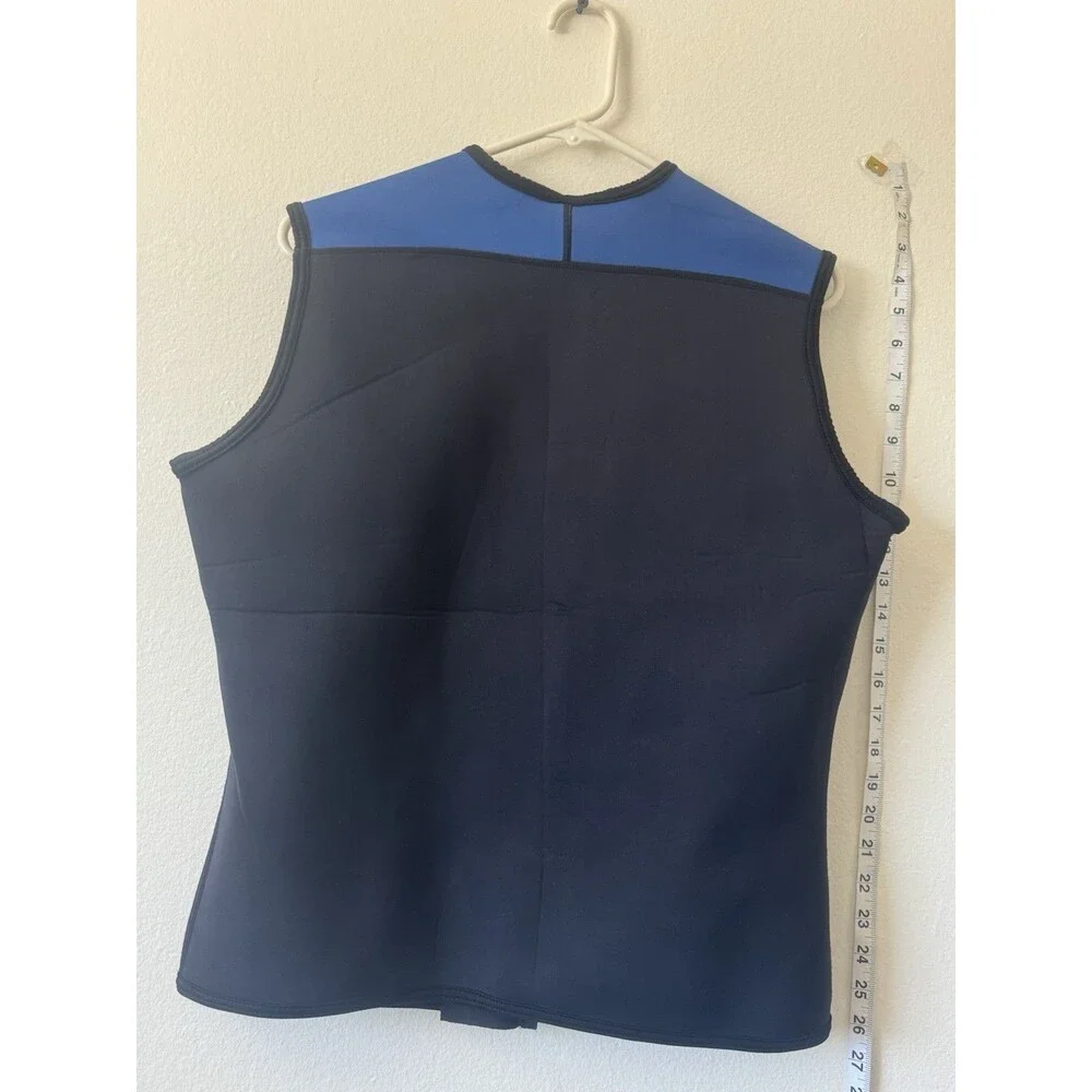 NeoSport XSPAN 2.5MM Neoprene Vest Men’s XXL Black Blue Zip Front Water Sports